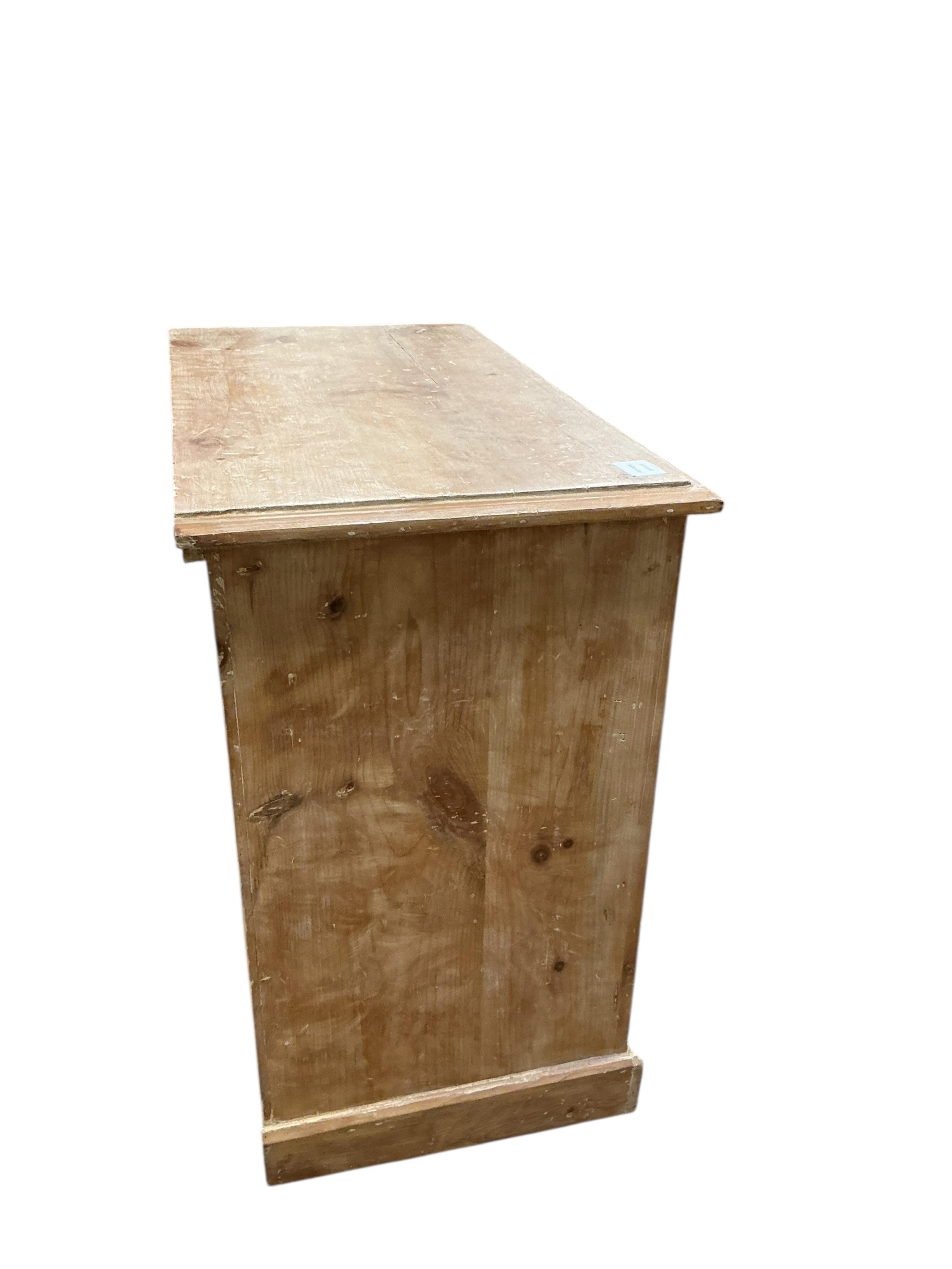 A small late Victorian pine chest, width 80cm, depth 44cm, height 72cm